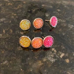 Sunset set of 10mm druzy